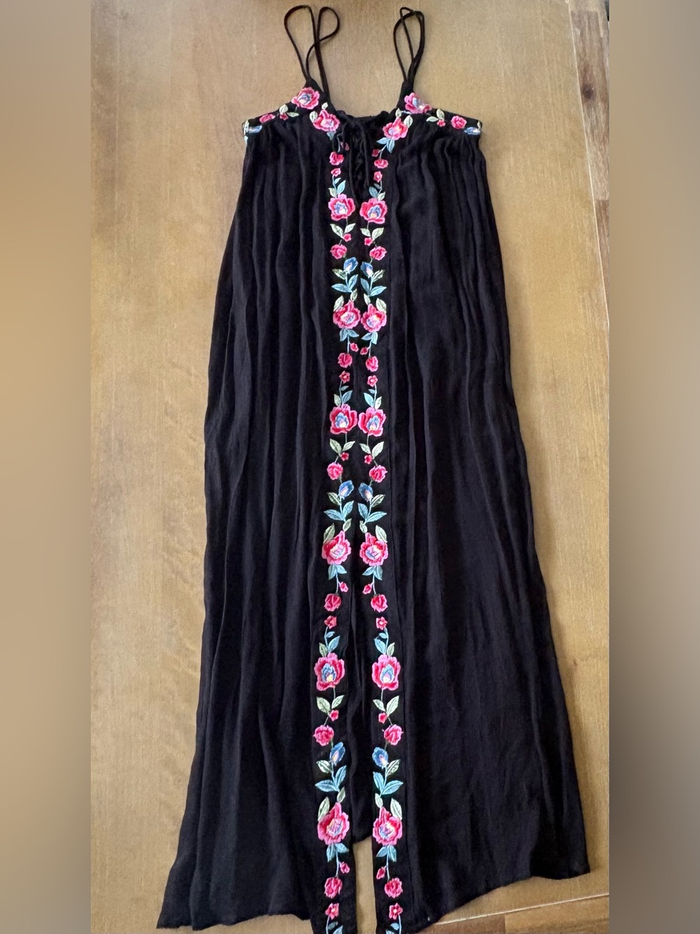 Black floral maxi dress